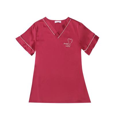 China Breathable Made in China Designer Women Sleepwear Top Quality V-Neckline Pajamas for sale