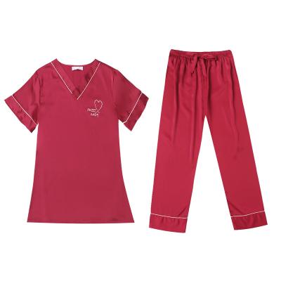 China Good Quality Breathable Designer Pajamas Set Two Piece Hot Selling For Women for sale