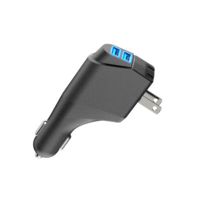 China Mobile Phone Factory Dual USB Car Charger Since 2001 Model 2.1A ETL 2in1 Professional Private Mobile Phone and Wall Charger for sale