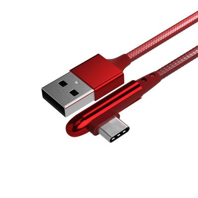 China MP3/MP4 Player 3A 18W 20W 3ft Nylon Braided OEM ODM 90 Degree Angle USB With C Cable Accessories Fast Phone USB Charging Cable for sale