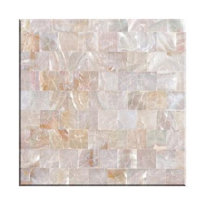 China Self Adhesive Shell Backsplash Mosaic Tile For Bathroom Parquet/Freshwater Mix Color Stick And Peel Bathroom for sale