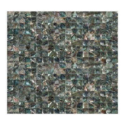 China Parquet Can Customized Natural Green 2mm New Zealand Abalone Paua Shell Mosaic Tile For Swimming Thick Pool for sale