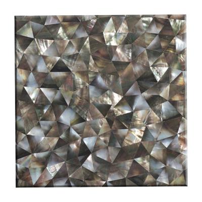 China Natural Black Pearl Shell Mosaic Tile With Marble Mother Of Parquet Or Ceramic Backing Material For Hotel Home Decoration for sale