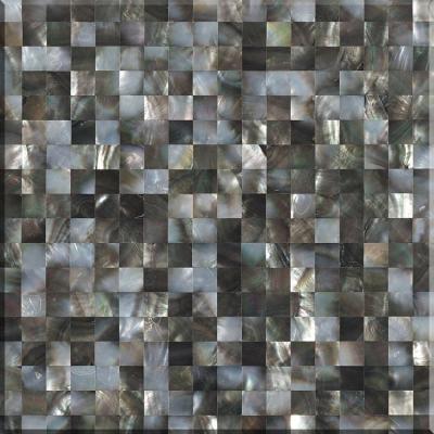 China Pearlescent Parquet Black Lip Mosaic Black Lip Shell Mosaic for sale