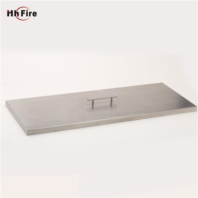 China Outdoor 304 Stainless Steel Gas Fire Pit Burner Pan Cover for sale