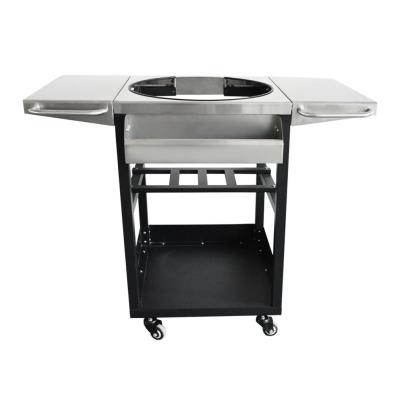 China Corrosion Resistance Outdoor Ceramic Stainless Steel Grill Cart Table for sale