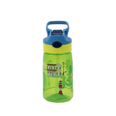 China Sustainable Eco Friendly Portable Cartoon Kids School Plastic Water Bottles With Custom Logo for sale