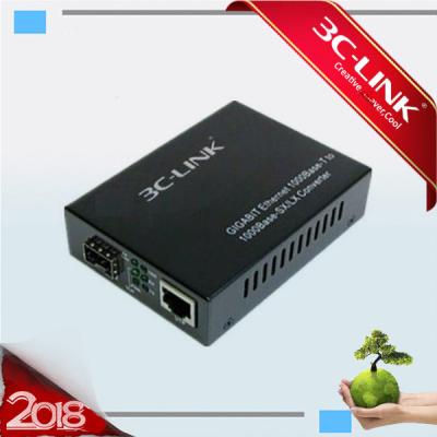 China De enige Vezel Optische Media Convertor Al Zendontvanger 10/100/1000 van 1.25G SFP baseert Ethernet Te koop