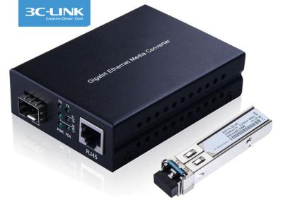 China fiber optic to rj45 media converter 10/100/1000m ethernet media converter with 40km sfp transceiver for sale