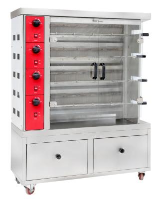 China High Efficiency 4 Layers Oven Stainless Steel Chicken Rotisserie Gas Chicken Rotisseries For Sale for sale