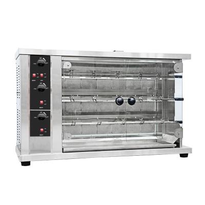 China High Efficiency 3 Rods Stainless Steel Chicken Rotisserie Gas Chicken Rotisserie Oven For Commercial Kitchen Equipment for sale