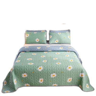 China Printing Amazon hot sale bedding sheet set spring and summer hot sale printing cotton fiber bed sheets with pillowcase for sale