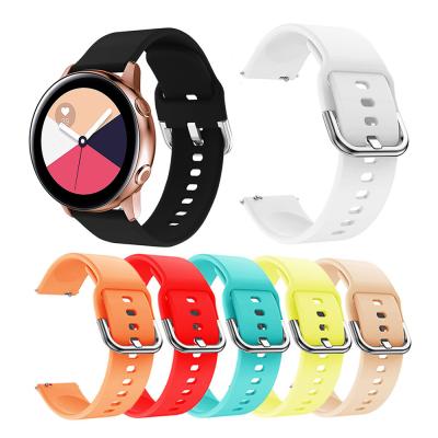 China Qucik Release Chungming Silicone Sport Band 20mm 20mm For Amazfit Rubber Watch Strap For Samsung Galaxy Watch for sale