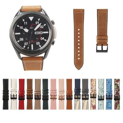 China Wholesale Price CM Daily Life TPU Leather Watchband For Samsung Galaxy 20mm 22mm TPU Leather Strap For 42mm 46mm for sale