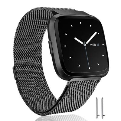 China Low MOQ Chungming Wholesale Price Stainless Steel Watch Strap For Fitbit Versa 2 Replacement Metal Mesh Milanese Watch Band For Versa 2 for sale