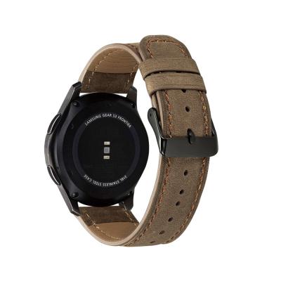 China Wholesale Custom Genuine Leather Watch Band Daily Life Support CM For Garmin Watch Soft Leather Watch Strap 20mm 22mm Brown The Real for sale