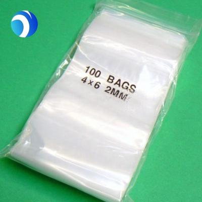 China Recyclable High Quality Zip Lock Bags 100 Poly 2 Mil Clear Resealable Bag Ziplock Baggies for sale