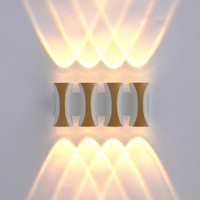 China Modern LED 4W 8W 10W Aluminum Through Wall Lamps Indoor Outdoor Square Modern Sconce IP65 Waterproof Outdoor Light for sale