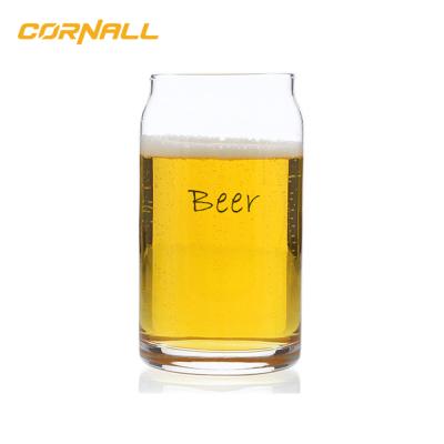 China Customized best color logo sublimation libbey beer can glass clear wholesale for sale