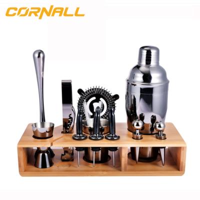 China Viable set Stainless Steel Cocktail bartender bar vibradora de criba accesorios de barra Kit Set Stainless Steel Cocktail shaker set for sale