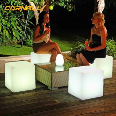 China Environment Friendly Modern Night Club Led Bar Event Furniture Chair Canton Color Plastic Led Light Furniture for sale