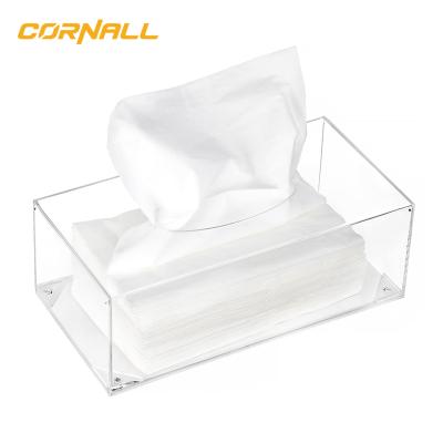 China CLASSIC Hot Sale Acrylic Tissue Box With Drawer Cube Acrylic Tissue Box Restaurant Acrylic Tissue Box for sale