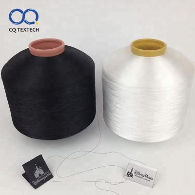 China FDY 50D/800TPM Twisted Optical White Warp Dyed Polyester Yarns For Making Woven Label for sale