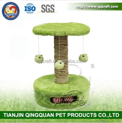 China Sustainable Plant Small Cat Tree, Tiny Cat Platform, Plush BSCI Pet Mouse Cat Toy for sale