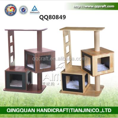 China OEM Viable Cat Tree Furniture Cat Condo Modern Luxury From QQPET BSCI Factory for sale