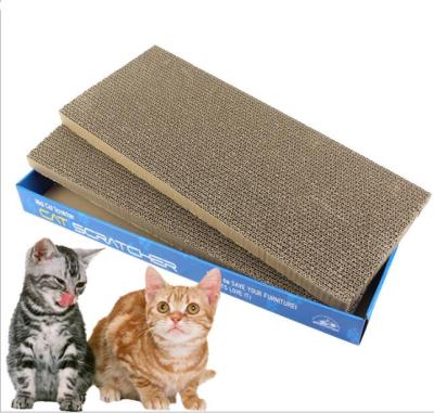 China Viable Corrugated Cardboard Cat Scratcher Cardboard Cat Scratching Box of 3 Layers with Catnip for sale