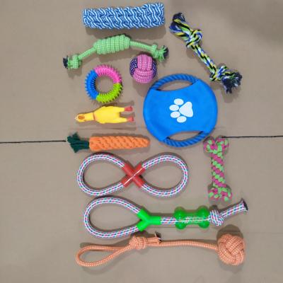 China Wholesale Viable 12 Pack Dog Rope Toys Durable Chew Dog Toy Set Interactive Dog Toy for sale