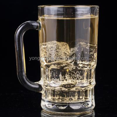 China Bar/Home/Party/Coffee Room 2021 High Quality Beer 350ml Large Clear Glass Mug Beer Glass Mug With Custom Logo Beer Stoneware Mugs Glass With Handle for sale