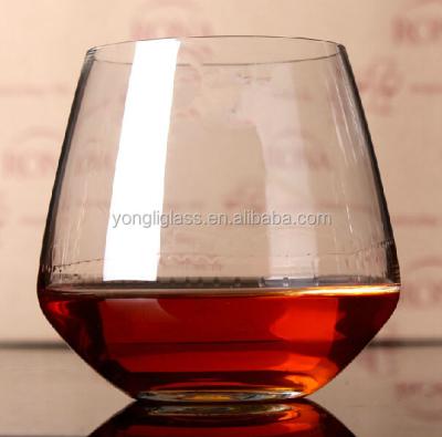 China Eco-friendly stemless wine glasses, custom logo around the bottom drinking glass, unique hot sales whiskey glass for sale