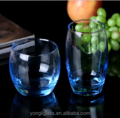 China Eco-friendly hand blown high quality colorful drinking glass, colorful crystal whiskey glass, round tumbler whiskey glass cup for sale