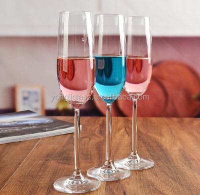 China Eco-friendly hand made high quality champagne glass, elegant champagne flute, wine weeding glasses for sale