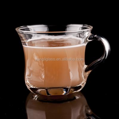 China 2021 Hot Selling Sustainable New Products For Glass Tea Cup Sets, Glass Coffee Cup With Saucer for sale