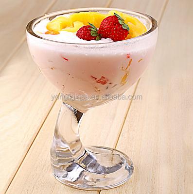 China 200ml eco-friendly glass ice cream cup, glass ice cream sundae cups, personalized ice cream bowls for sale