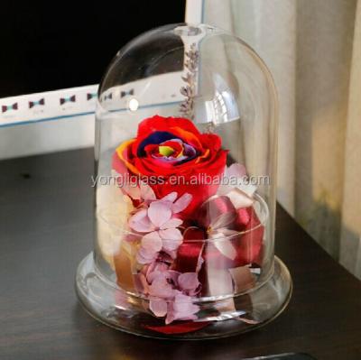 China China elegant flower glass dome, glass cover, glass dome cover on sale for sale