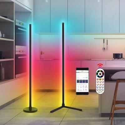 China Modern RGB Led Floor Lamp , Dimmable LED Color Changing Corner Floor Lamp 61