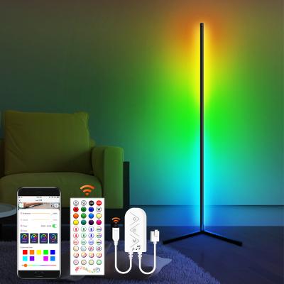 China Factory Direct Selling Modern Smart WiFi Music LED Floor Lamp OEM Living Room Bedroom Lighting Remote Control Floor Lamp for sale