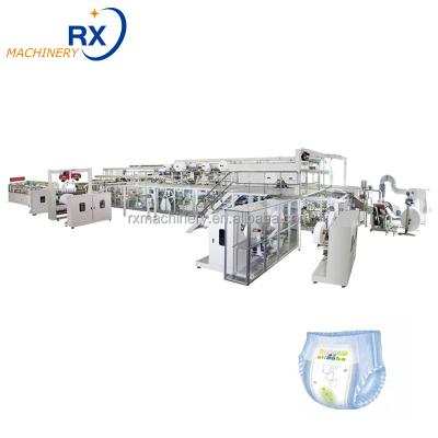 China Factory price used full automatic servo pull up pants baby diaper production line adult diaper making machine for sale