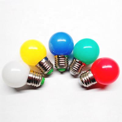 China Custom Aluminum Theme Park Eslas PC 1W G45 Light Bulb RGB Multiple Colors Decorative LED Bulb Ambient Lighting for sale