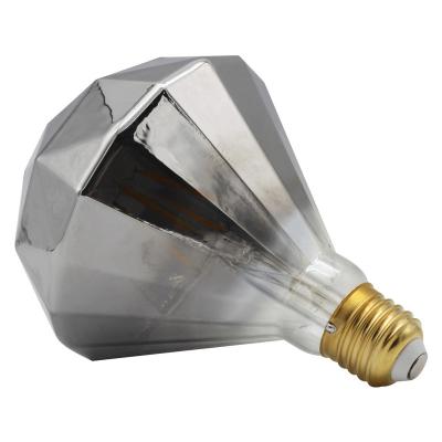 China Bar G95 diamonds filament bulb lights retro smoky flat hard filament LED for bar and cafe and theme hotel for sale