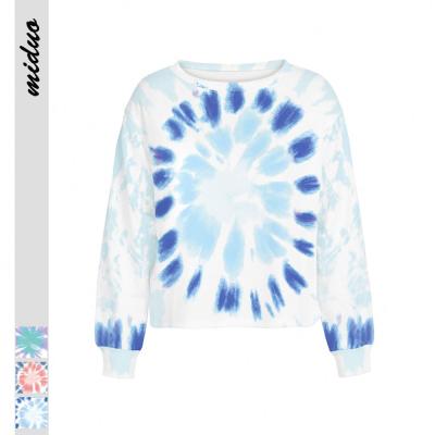 China American and European Hot Sale Breathable Tie-Dyeing Loose Comfortable Crewneck Sweatshirt Long Sleeve Women for sale