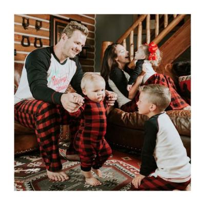 China Christmas Printed 2pcs Set Pajamas Family Matching Pijamas For Merry Christmas for sale