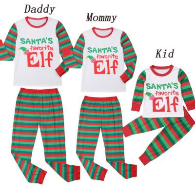 China Breathable In The Stripe Running Sleepwear Clothes Wholesale Christmas Christmas Pajamas Family Matching for sale