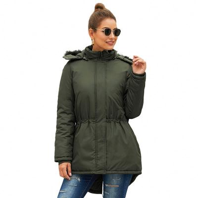 China 2020 Anti-wrinkle Factory Custom Logo Hooded Winter Womens Plus Size Coats for sale