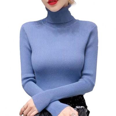 China 2021 Wholesale Anti-wrinkle high quality new fashion Autumn Winter Long Sleeve Turtleneck knit pullover women's sweaters for sale