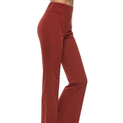 China Factory Amazon Suit QUICK DRY Pants Drops Fashion High Waist Stretch Casual Slim Fit Flare Pants Solid Color Trousers for sale