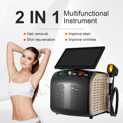 Cina Doppia maniglia 808nm diodo laser e Pico Laser Machine Professional depilazione tatuaggio rimozione macchina ringiovanimento in vendita